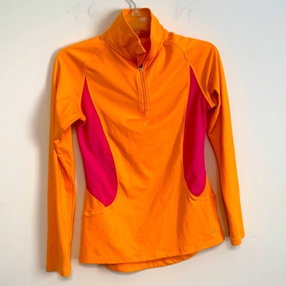 Champion Tops - Orange half zip pullover